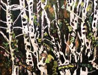 Der Wald lebt I by jhago, 100x70, Acryl auf Leinwand, 2022