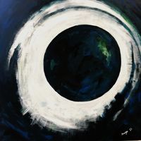 Dark planet by jhago, 90x90, Acryl auf Leinwand, 2022 - Kopie