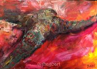 Phoenix I bay jhago, 60x40, Acryl auf Leinwand, 2022